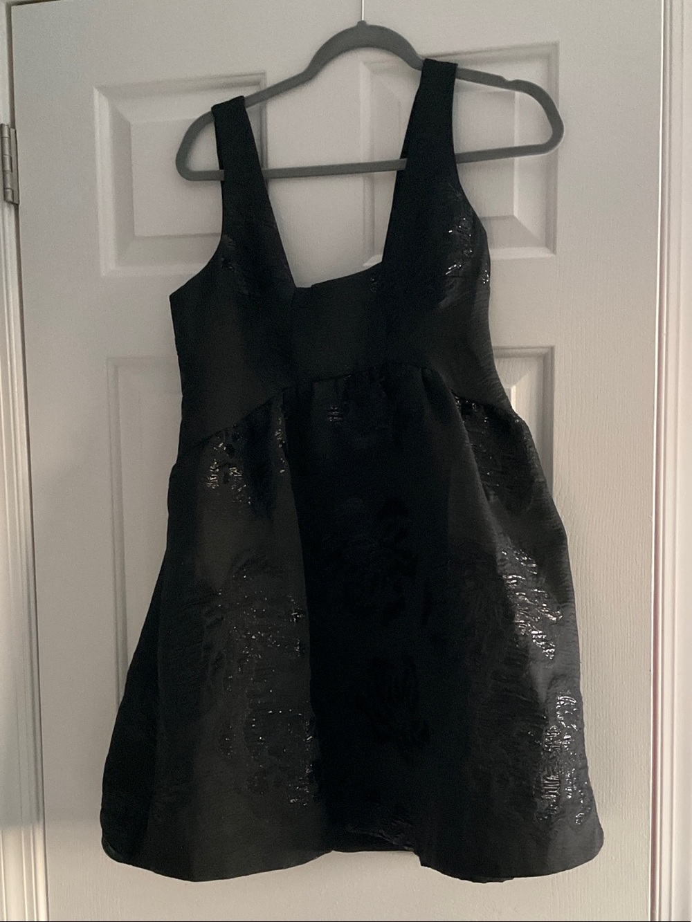 Anthropologie Black Girls' Sleeveless Jacquard Party Dress